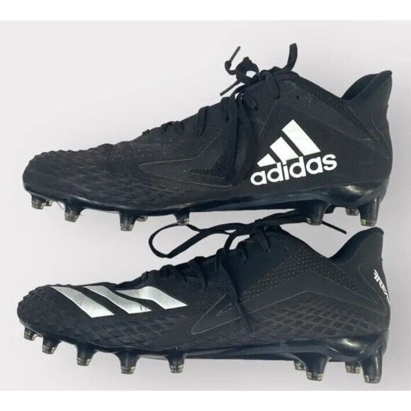 Adidas Freak Football Cleats Black & White Lace-Up Molded Studs Mens 10.5 - Picture 6 of 12